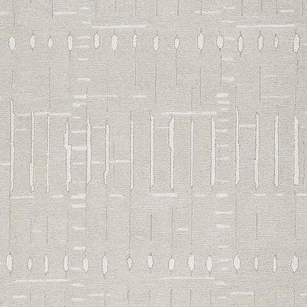 Berty H&-Tufted Medium Area Rug | Abstract Stripes |Tan | Ivory Wool 5x7