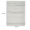 Genie H&-Tufted Medium Area Rug | Blue Abstract Design | Ivory Wool 5x7