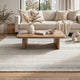 Genie H&-Tufted Medium Area Rug | Blue Abstract Design | Ivory Wool 5x7