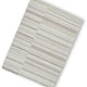 Judy H&-Tufted Medium Area Rug with Tan Stripe Design | Ivory Wool-Polyester 5x7