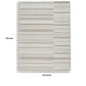 Judy H&-Tufted Medium Area Rug with Tan Stripe Design | Ivory Wool-Polyester 5x7