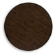 Falu Round End Table with Black Ornate Metal Base | Brown Birch Wood 25"