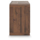 Fery Nightstand with 2 Drawers | Black Metal | Walnut Brown Wood 24"