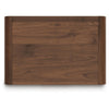 Fery Nightstand with 2 Drawers | Black Metal | Walnut Brown Wood 24"