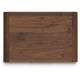 Fery Nightstand with 2 Drawers | Black Metal | Walnut Brown Wood 24"