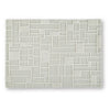 Risa Casual Medium Area Rug with Geometric Textured Design | Ivory Wool 5x7