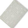 Risa Casual Medium Area Rug with Geometric Textured Design | Ivory Wool 5x7