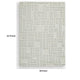 Risa Casual Medium Area Rug with Geometric Textured Design | Ivory Wool 5x7