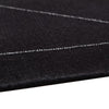 Maro H&-Tufted Medium Area Rug with White Geometric Design | Black Wool 5x7