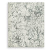 Toby Modern Washable Large Area Rug with Abstract Patterns | Gray Faux Fur 8x10