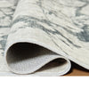 Toby Modern Washable Large Area Rug with Abstract Patterns | Gray Faux Fur 8x10
