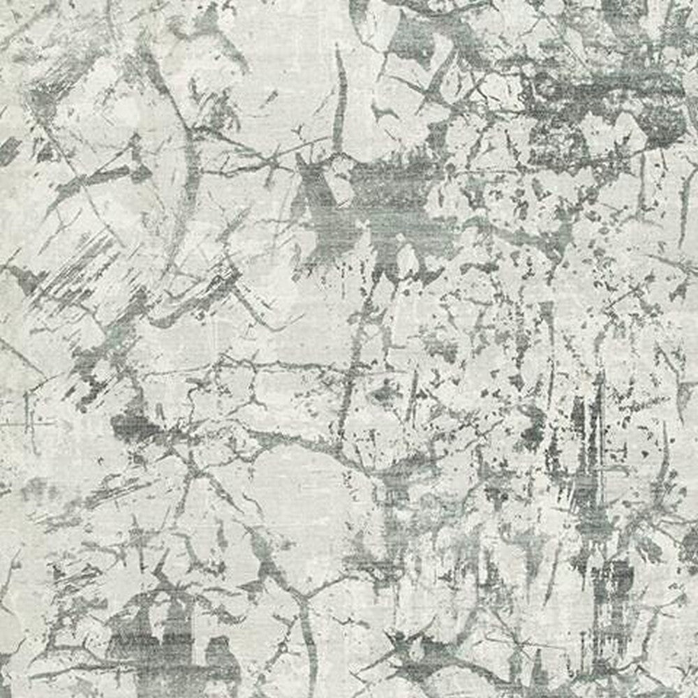 Toby Modern Washable Large Area Rug with Abstract Patterns | Gray Faux Fur 8x10