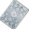 Avans Traditional Washable Large Area Rug | Gray-Ivory Motifs | Blue Polyester 8x10