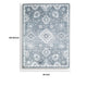 Avans Traditional Washable Large Area Rug | Gray-Ivory Motifs | Blue Polyester 8x10