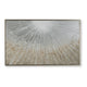 Waldy Wall Art with Abstract Sunbeam Design | Champagne Framed Canvas 36x60