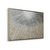 Waldy Wall Art with Abstract Sunbeam Design | Champagne Framed Canvas 36x60