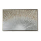 Waldy Wall Art with Abstract Sunbeam Design | Champagne Framed Canvas 36x60