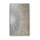 Waldy Wall Art with Abstract Sunbeam Design | Champagne Framed Canvas 36x60