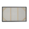 Waldy Wall Art with Abstract Sunbeam Design | Champagne Framed Canvas 36x60