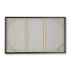 Waldy Wall Art with Abstract Sunbeam Design | Champagne Framed Canvas 36x60