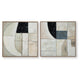 Bexy Abstract Wall Art | Set of 2 | Geometric Accent | Multicolor Canvas 30x30