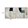 Bexy Abstract Wall Art | Set of 2 | Geometric Accent | Multicolor Canvas 30x30