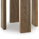 Rhya Accent Table with Round Marble Top | Arched Legs | Brown Mango Wood 22"
