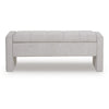 Aksa Modern Bench with Hidden Storage | Gray Channel-Tufted Polyester 50"