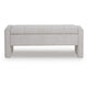Aksa Modern Bench with Hidden Storage | Gray Channel-Tufted Polyester 50"
