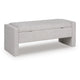 Aksa Modern Bench with Hidden Storage | Gray Channel-Tufted Polyester 50"