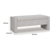 Aksa Modern Bench with Hidden Storage | Gray Channel-Tufted Polyester 50"