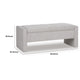 Aksa Modern Bench with Hidden Storage | Gray Channel-Tufted Polyester 50"
