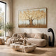 Davy Autumn-Tree Wall Art with Gold Foil Accent | Brown | Canvas 36x60