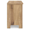 Maki Nightstand with 2 Drawers | Built-In USB Charging | Brown Wood 25"