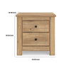 Maki Nightstand with 2 Drawers | Built-In USB Charging | Brown Wood 25"