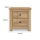 Maki Nightstand with 2 Drawers | Built-In USB Charging | Brown Wood 25"