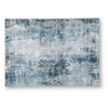 Arian Abstract Medium Area Rug | Faux Fur | Built-In Memory Foam | Blue 5x7