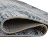 Arian Abstract Medium Area Rug | Faux Fur | Built-In Memory Foam | Blue 5x7