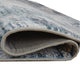Arian Abstract Medium Area Rug | Faux Fur | Built-In Memory Foam | Blue 5x7