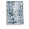 Arian Abstract Medium Area Rug | Faux Fur | Built-In Memory Foam | Blue 5x7