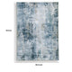 Arian Abstract Medium Area Rug | Faux Fur | Built-In Memory Foam | Blue 5x7