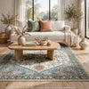 Wally Medium Area Rug with Medallion Motifs | Memory Foam | Multicolor Faux Fur 5x7