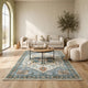 Wally Medium Area Rug with Medallion Motifs | Memory Foam | Multicolor Faux Fur 5x7