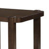 Kemu Square Side End Table with Open Shelf Storage | Dark Brown Wood 27"