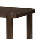 Kemu Square Side End Table with Open Shelf Storage | Dark Brown Wood 27"