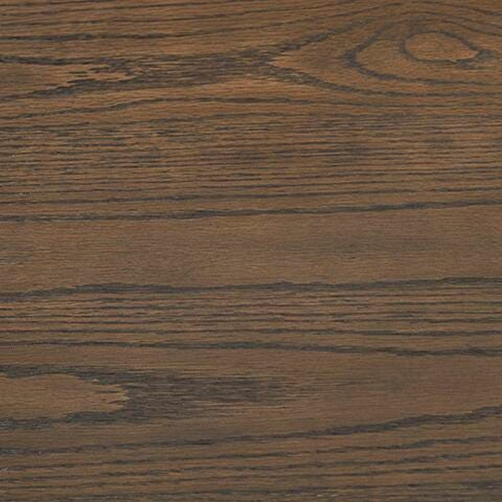 Kemu Square Side End Table with Open Shelf Storage | Dark Brown Wood 27"