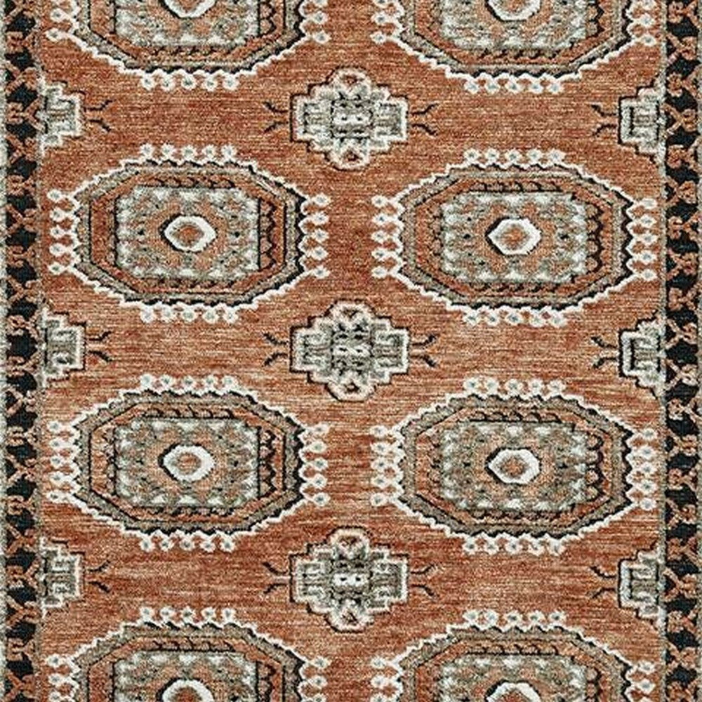 Nyas Medium Area Rug with Medallion Patterns | Multicolor Woven Polyester 5x7