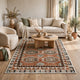 Nyas Medium Area Rug with Medallion Patterns | Multicolor Woven Polyester 5x7