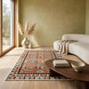 Nyas Medium Area Rug with Medallion Patterns | Multicolor Woven Polyester 5x7