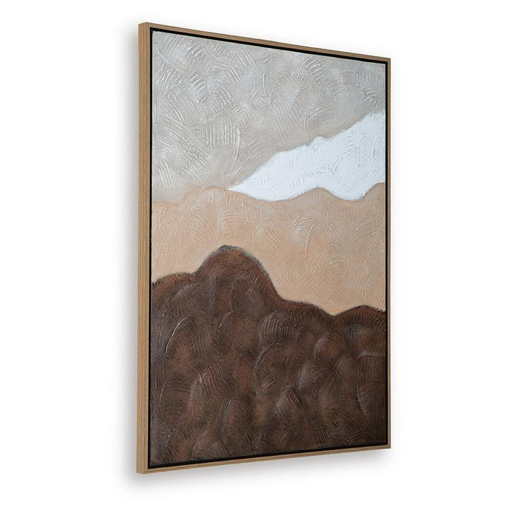 Fanny L&scape-Inspired Abstract H&-Painted Wall Art | Multicolor 36x48